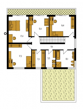Mirror image | Floor plan of second floor - CUBER 17
